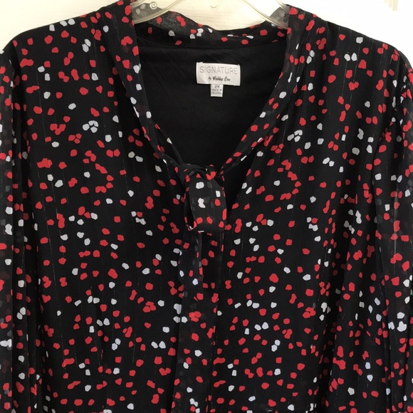 Signature by Robbie Bee fully lined long sleeve dress with v neckline. NWOT - Picture 5 of 8